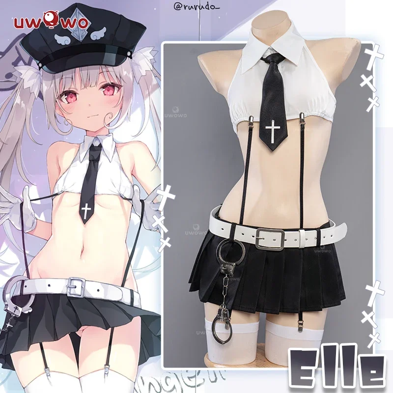 SN55IN STOCK UWOWO Cosplay Elle Costume Rurudo Action Figure Style Elle Angel Police Cosplay Costume$5Q@1