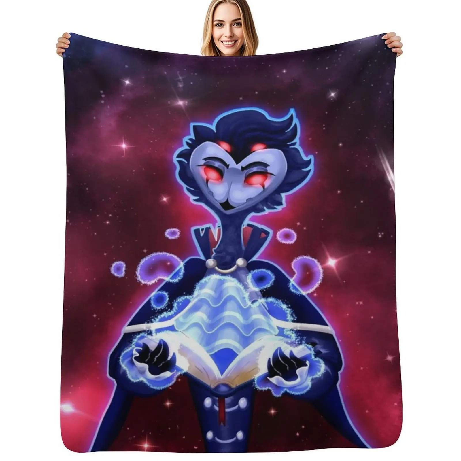 

Helluva Boss Stolas Throw Blanket Travel Flannels Vintage Blanket