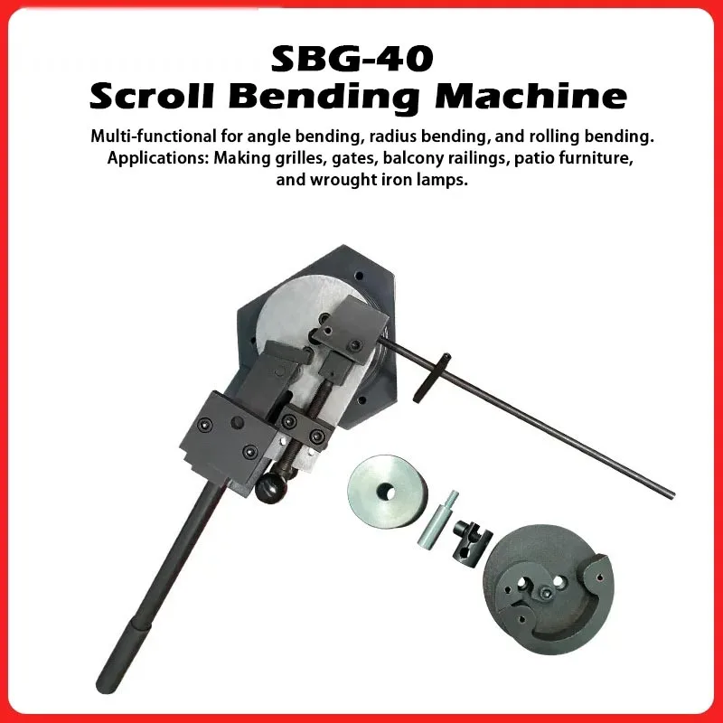 SBG-40 Industrial Multifunctional Bending Machine Portable Flat Square Round Steel Bending Equipment