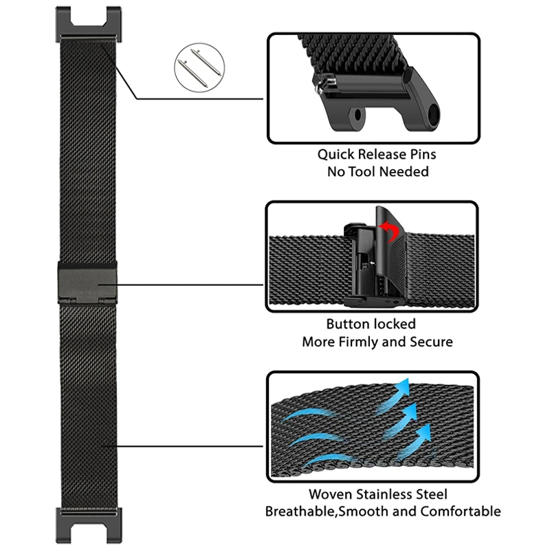 Nuovo lussuoso cinturino in acciaio inossidabile per Amazfit T Rex Pro Smart Watch Strap bracciale in metallo per Xiaomi Huami Amazfit T Rex2