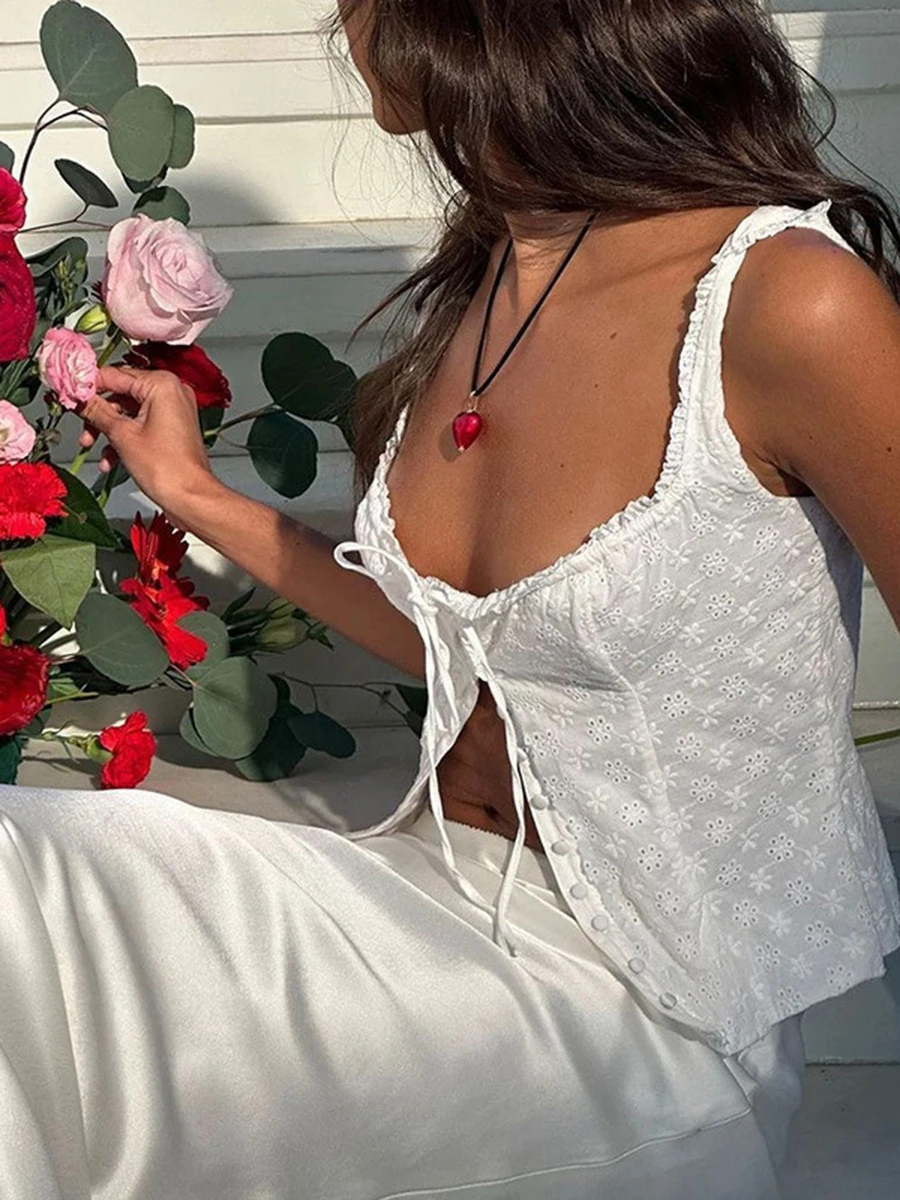 Frauen y2k Tanktops Cami sexy Tube Crop Top Spaghetti träger rücken freies Hemd ausgehen Leibchen Weste