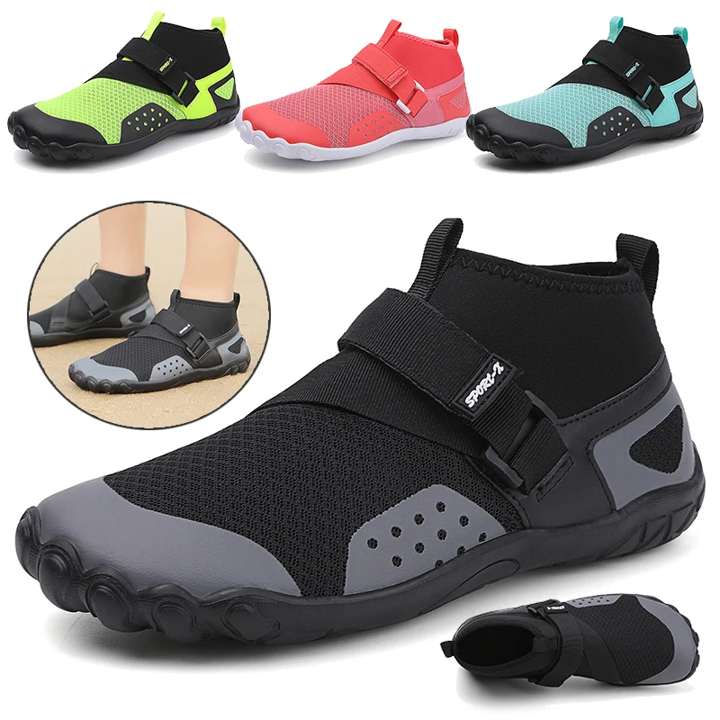 Unisex Swimming Water Shoes High Top Barefoot Beach Aqua Shoes Outdoor Sport Hiking Wading Sneakers Fitness Diving Surf Sandals