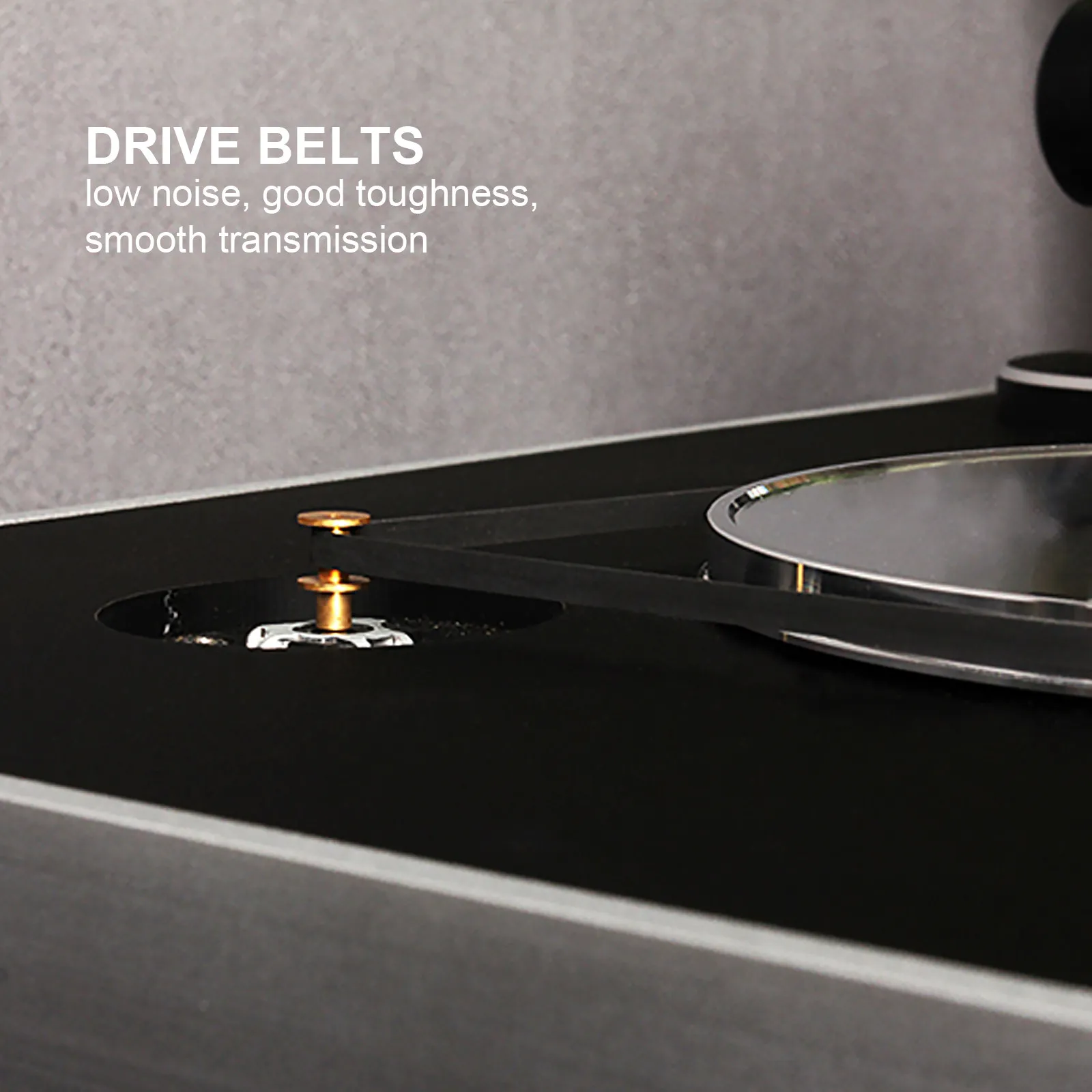 3Pcs Black Vinyl Turntable Belt for Belt Driven Record Players Wear Resistant Low Noise High Tensile Strength Easy Installation