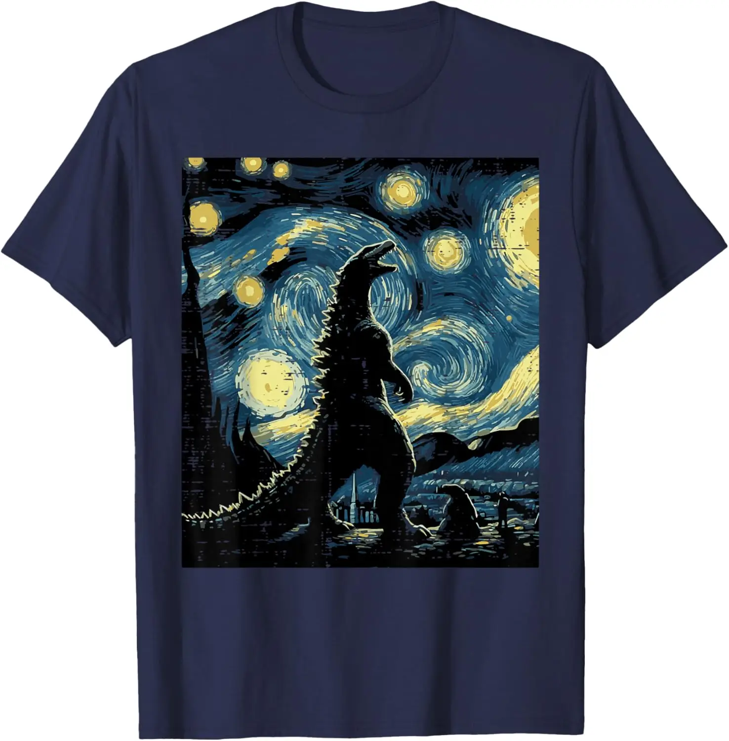 Japanese Monster Starry Night Funny Painting Men Women Kids T-Shirt S-6XL