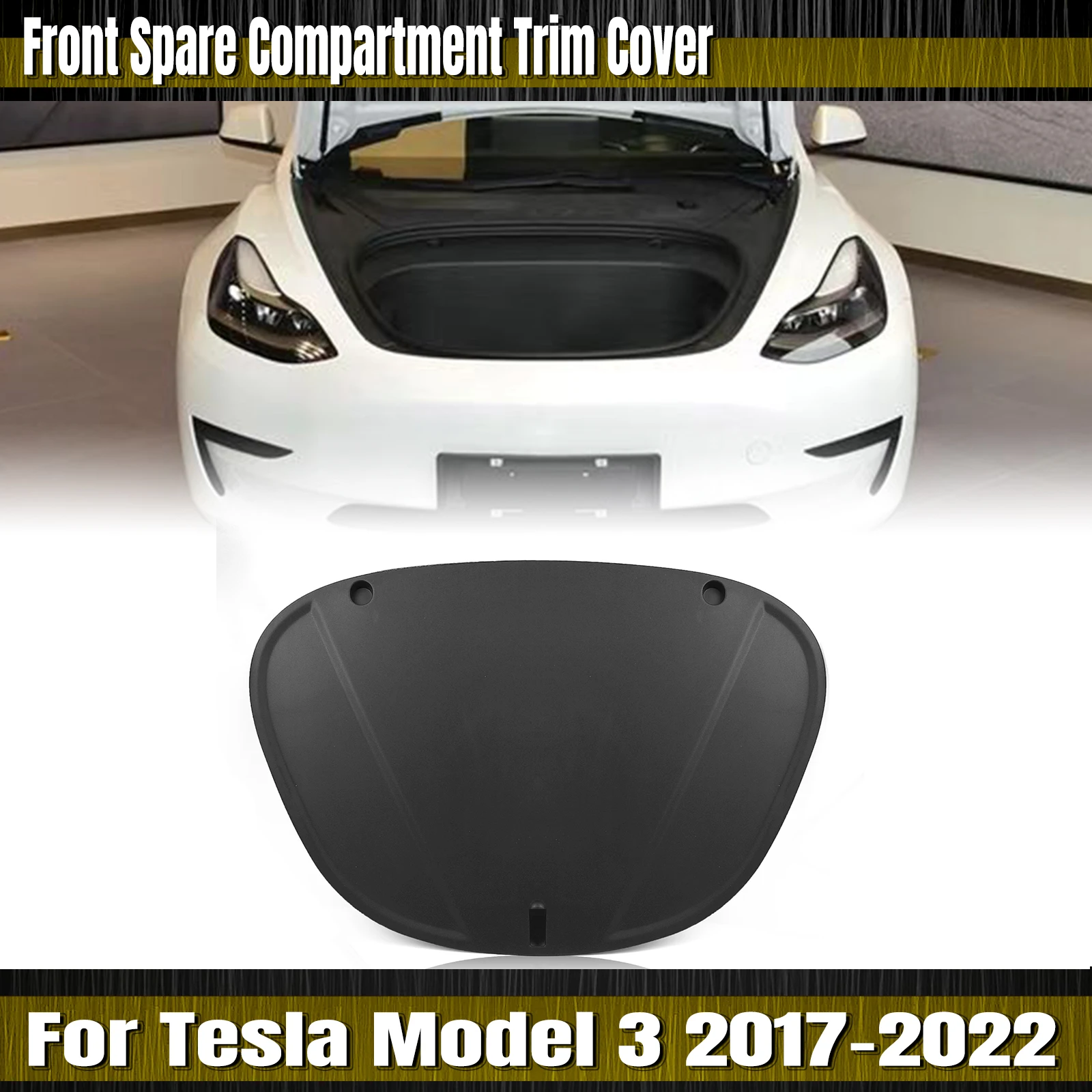 Front Trunk Cover Spare Compartment Cover Pad Mat Trim For Tesla Model 3 2017-2022