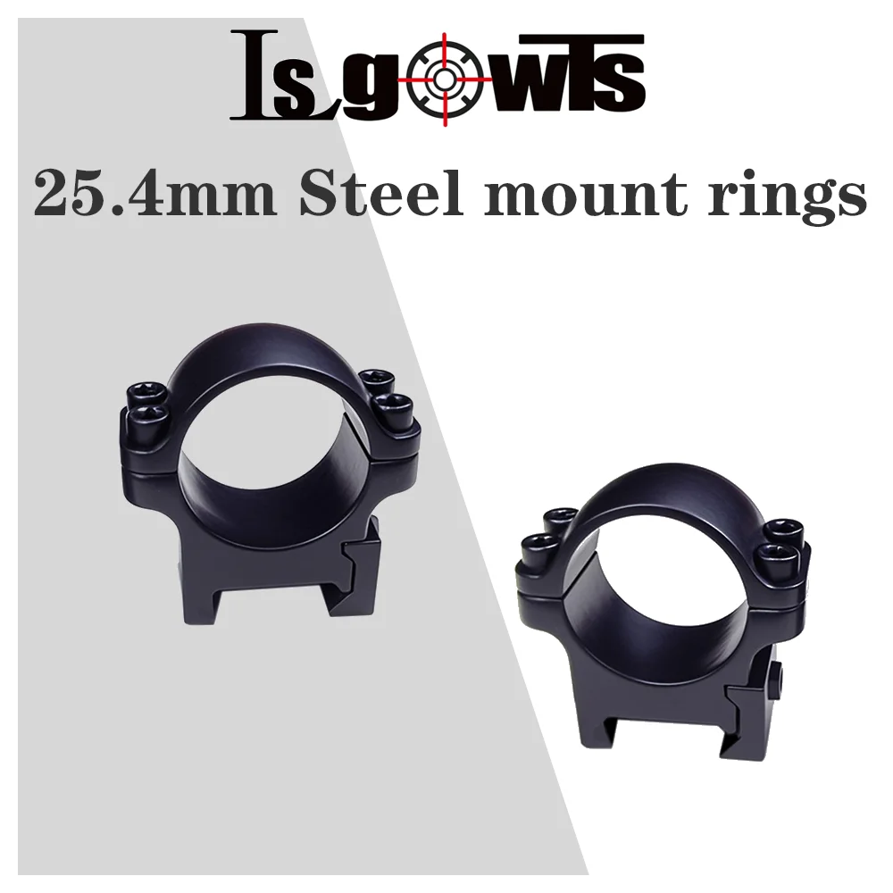 

25.4mm Picatinny Steel Weaver Rail Low Mount Ring for Hunting Riflescope