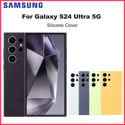 Oryginalne etui Samsung Galaxy S24 Ultra Wysokiej jakości miękki silikonowy pokrowiec S24Ultra S24 Plus Protector Shell & Box