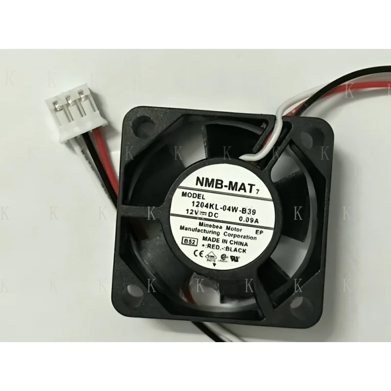 

C FOR 1PC 1204KL-04W-B39 Cooling Fan 12V 0.09A 3CM 3010 3 wire mute 3pin # A6–27