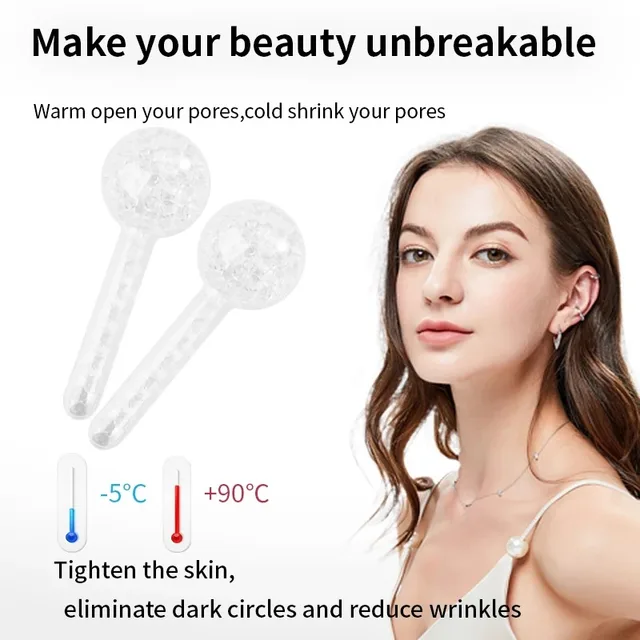 Duży Beauty Ice Hockey Energy Beauty Crystal Ball Facial Cooling Ice Globes Water Wave Masaż twarzy i oczu Pielęgnacja skóry 1szt.
