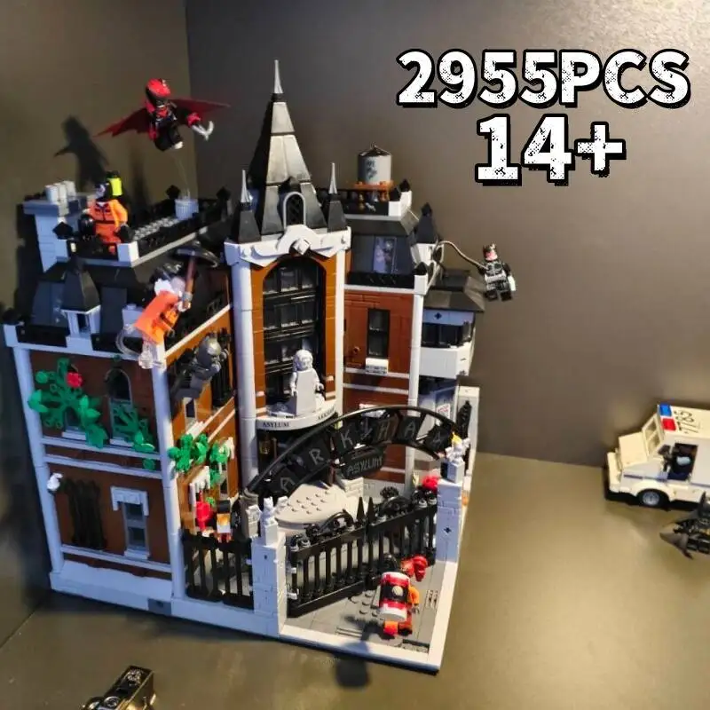 

2026New 2955pcs in stock Hero Series 76300 Arkham Asylum set, Halloween, Christmas gift, birthday gift Assemble building blocks