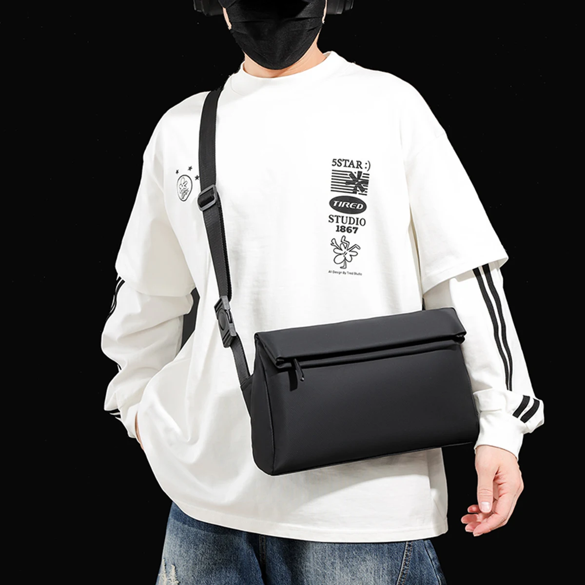 

Высококачественная сумка через плечо для мужчин, вместительная холщовая сумка на плечо, сумка для поездок на работу для папы, портативная сумка для мобильного телефона для прогулок, маленькая сумка для ручной клади