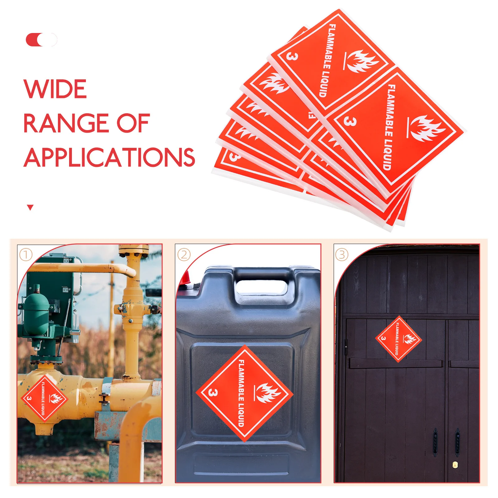 

20Pcs Liquid Adhesive Warning Stickers Easy Apply Shipping Caution Labels Strong Adhesion Safety Operation Signs