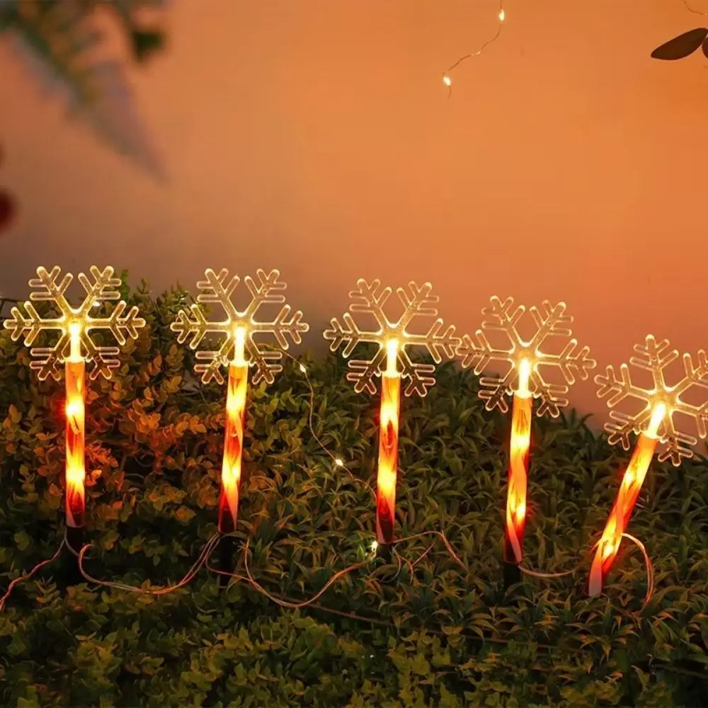 

Набор из 5 светодиодных гирлянд «Снежинка» для рождественского декора, красные трубчатые, 8 режимов, для елки и грунта, водонепроницаемые