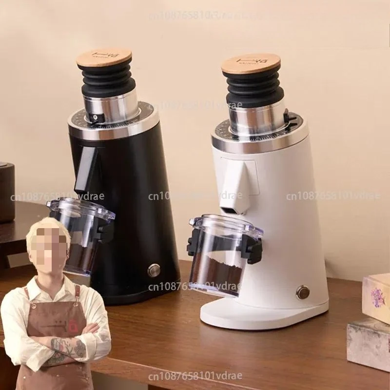 Professional Electric Coffee Grinder for Home Use: SOE Titanium-Coated Flat-Blade Grinder for Espresso and Pour-Over