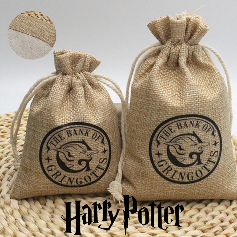 Cartoon Harries Series Commemorative Coins Sack Bag Potters Wizardry Academy Elf Creative Bunches Drawstring Bag Fashion Storage