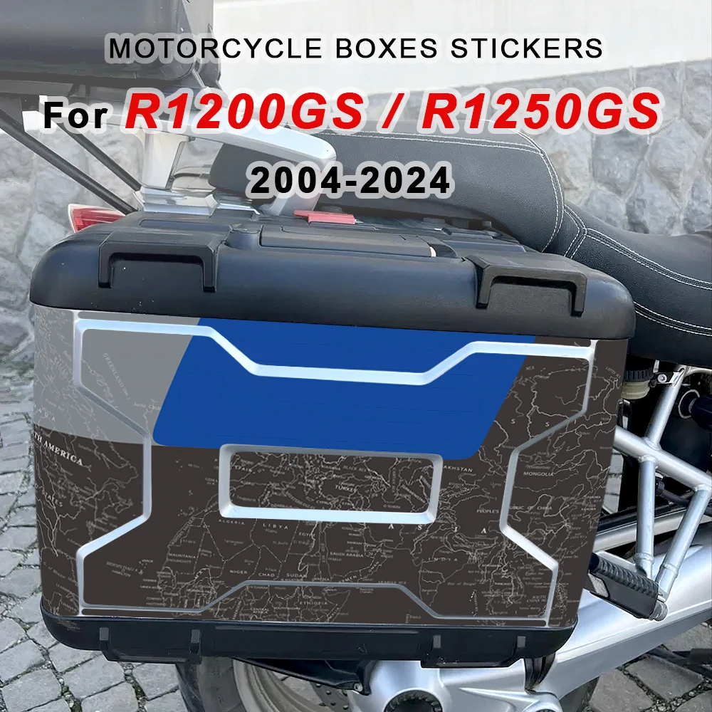 Motorcycle Side Boxes Stickers Accessories For BMW R1250GS R1200GS R 1200 GS R1250 GS 1250GS 2004-2024 Top Trunk Luggage Decals
