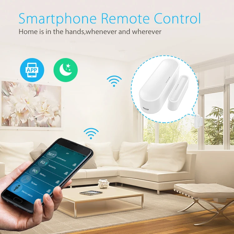 Z-wave Plus Smart Home Door/Window Sensor Contact Automation Door Sensor With temperature and humidity Compatiable Smartthings