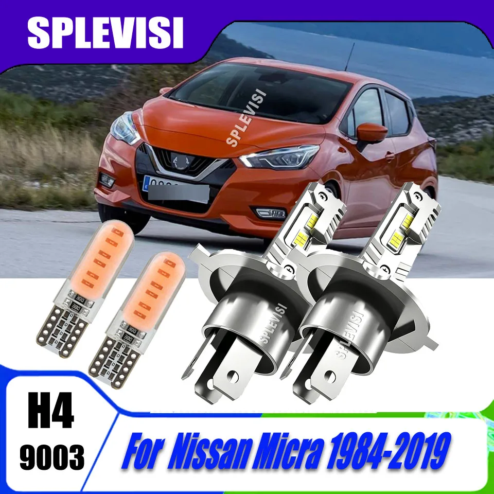 h4 9003 led headlight bulb specifically engineered For Nissan Micra 1984 1985 1986 1987 1988 1989 1990 1991 1992 1993 1994-2019