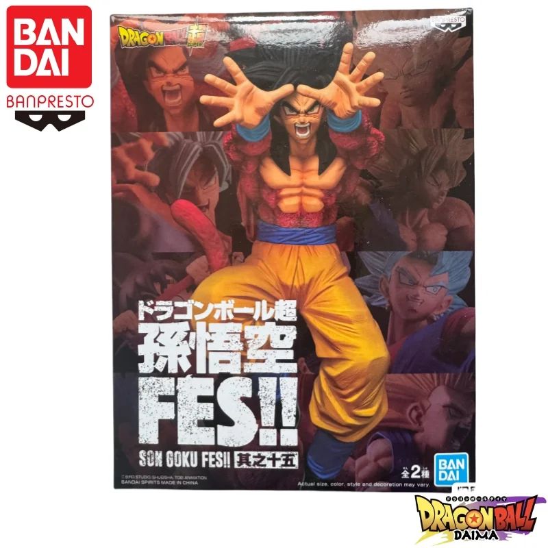 En Stock Bandai Banpresto Original Dragon Ball Fes 15 Son Goku Gogeta figurine modèle poupée flambant neuf en boîte jouets modèle Garage