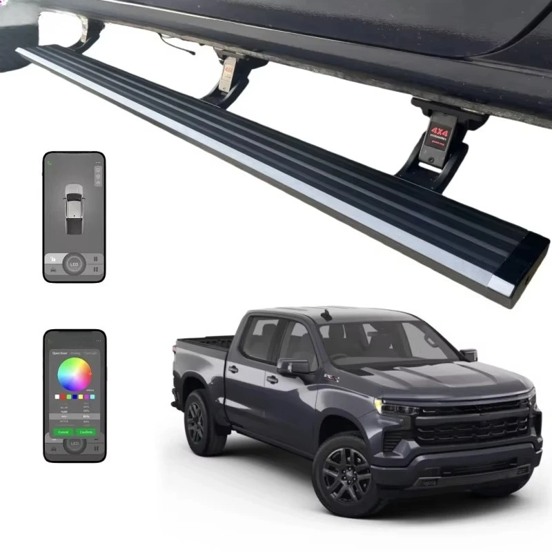 

Складная выдвижная 6-рычатая электрическая подножка с электроприводом, боковые ступеньки для 2020, 2022, 2025 Chevy Silverado 1500 2500 3500 Crewcab