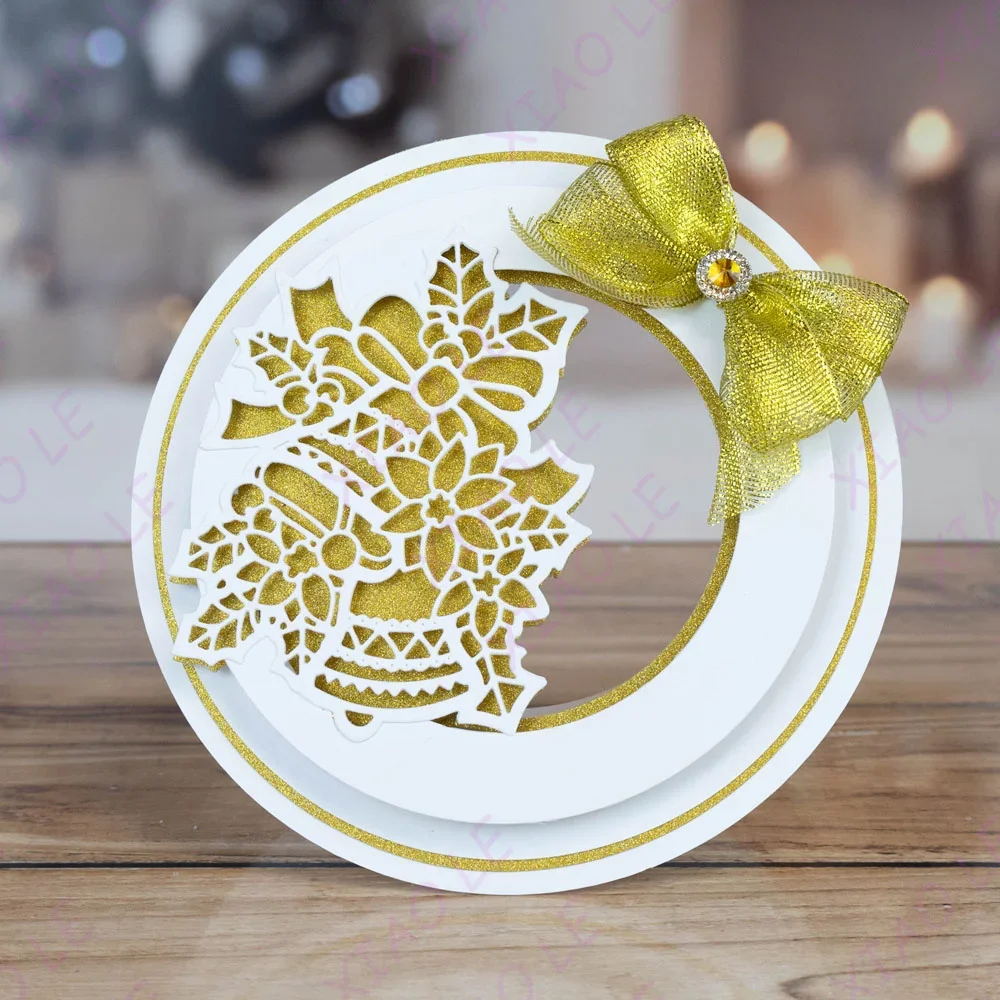 عيد ميلاد سعيد حافة الشتاء توهج يموت المعادن الحرفية قطع يموت Diy بها بنفسك قصاصات ورقية مذكرات الديكور بطاقة اليدوية النقش Ne #6