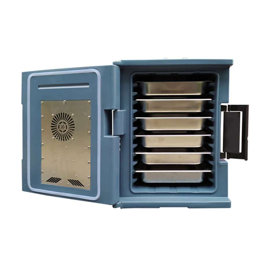 Durable multi-layer plate food heater Excellent insulation effect food Heating box with wheels