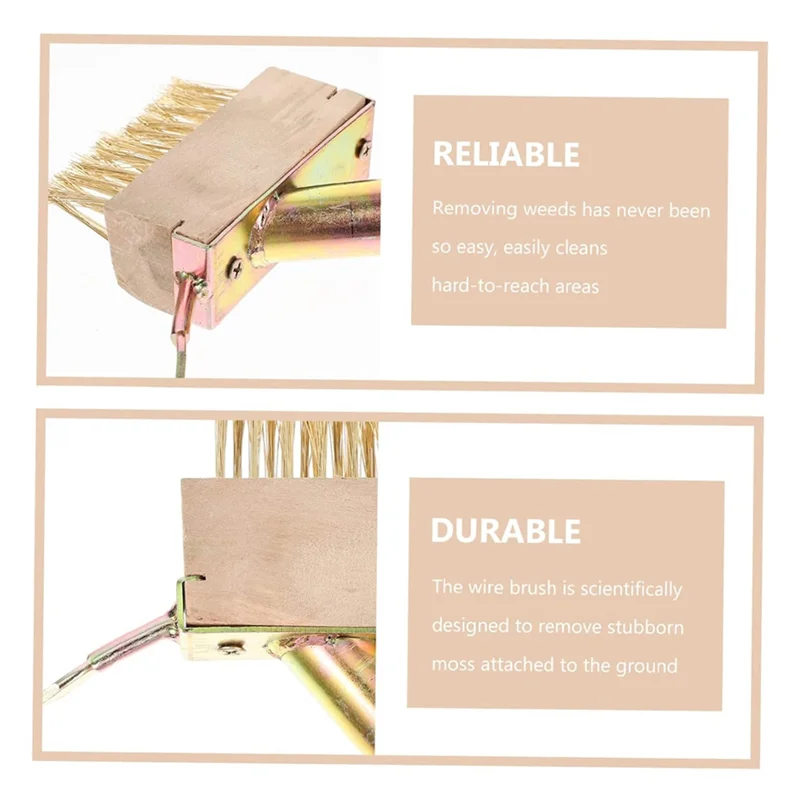 ABDJ-2Pcs Garden Steel Wire Brush For Cleaning Decks, Pavers For Garden Maintenance Grout Remover Tool