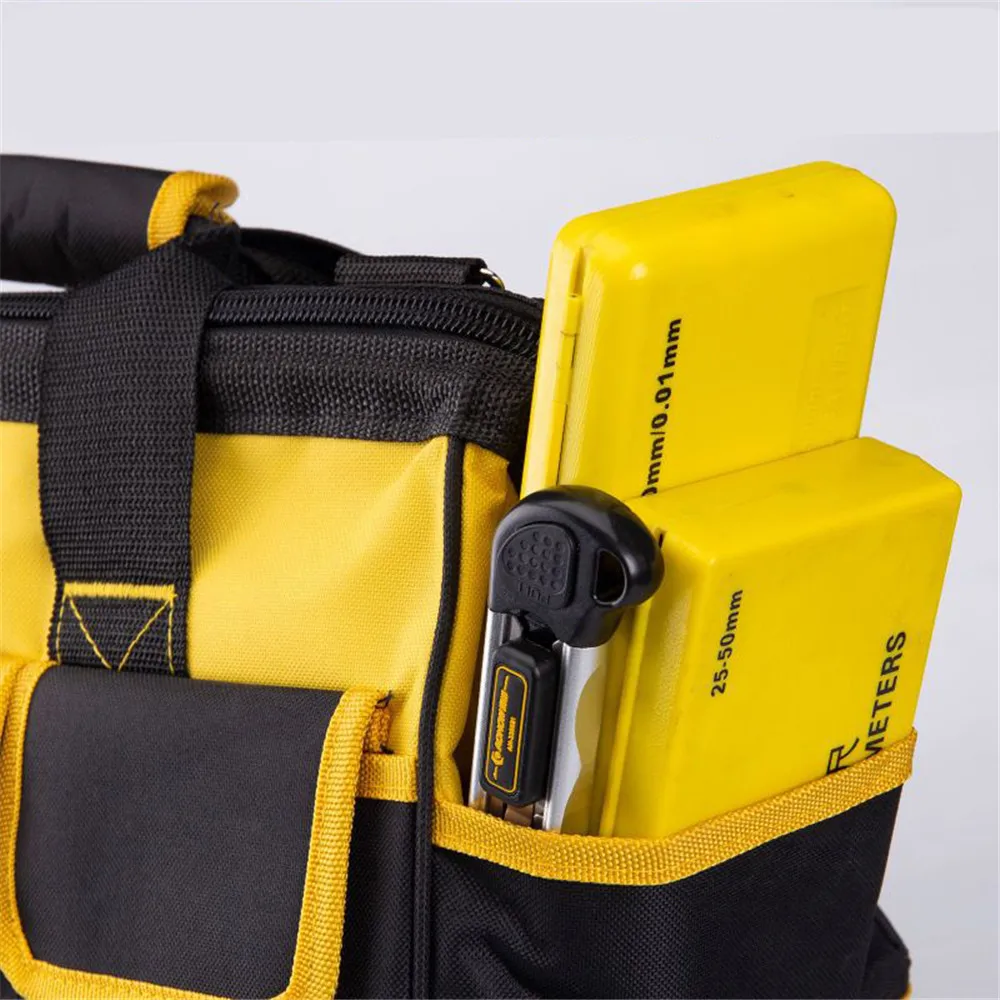 New Yellow 14/16/18/20in Tool Bag Electrician Bag 1680D Oxford Waterproof Wear-Resistant Heavy Duty Tool Storage Tool Box