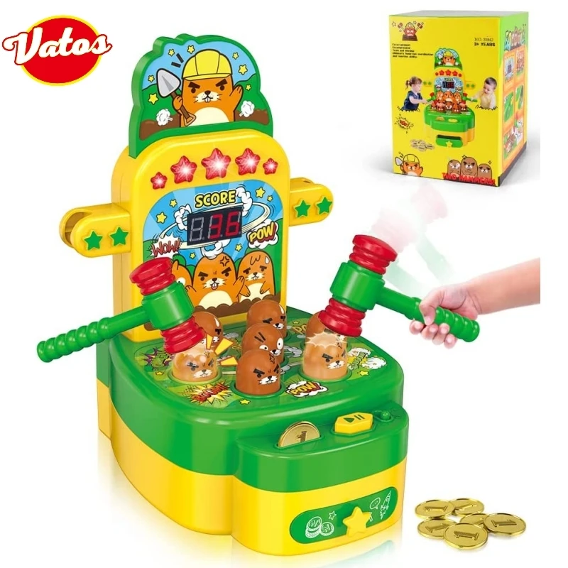 Whack Game Mole Toy Pounding Toys Toddler Toys Mini Electronic Arcade Game Early Educational Interactive Toy For Kids 3 4 5 6