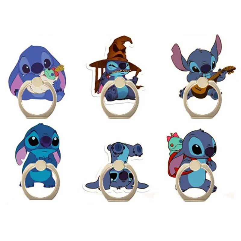 Disney Lilo & Stitch Folding Replicate Mobile Phone Finger Ring Holder Action Figures Toys Cartoon Rings Holders Men Women Gifts