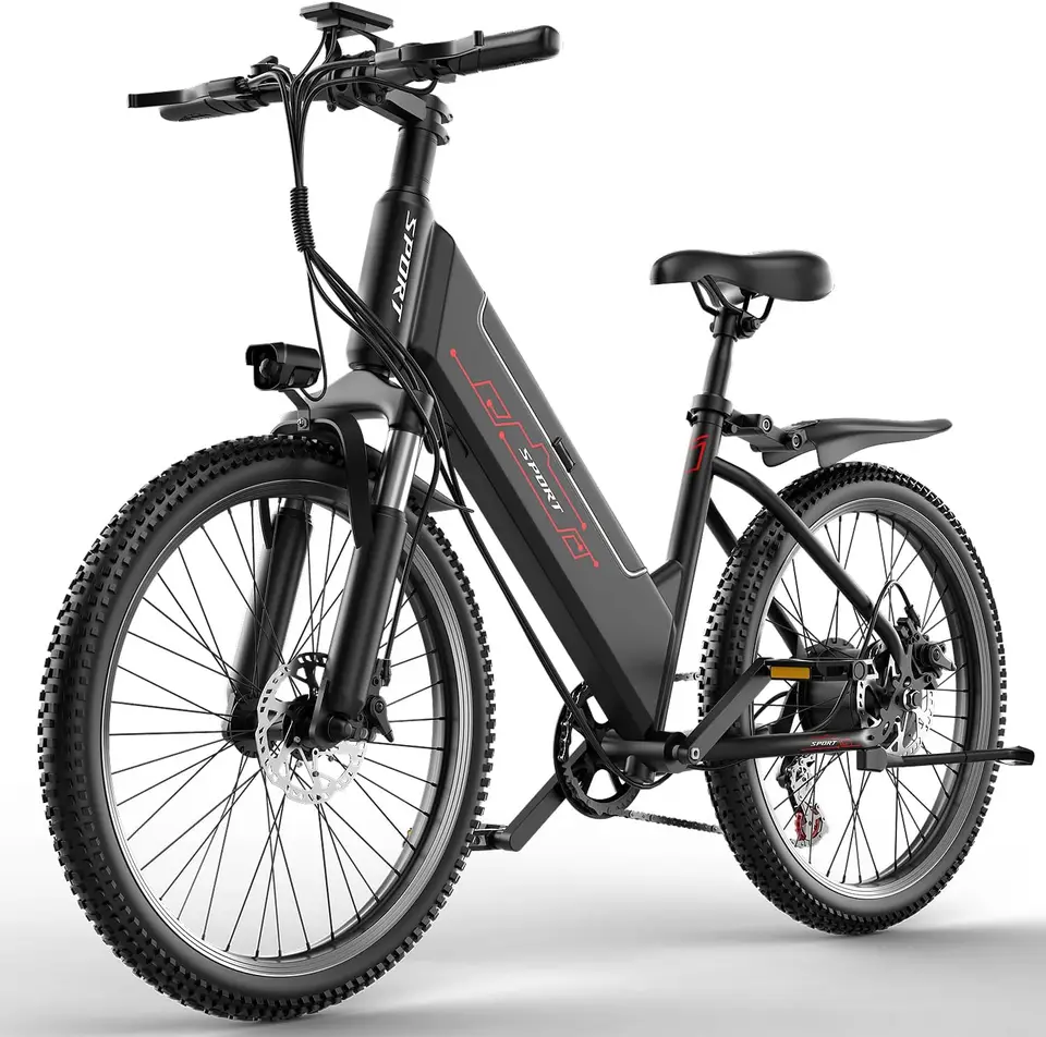 Electric Bike for Adults, 1000W Peak Motor, up to 45+Miles, 25mph Max Speed Electric Mountain Bike, 480WH Removable Battery Ebik