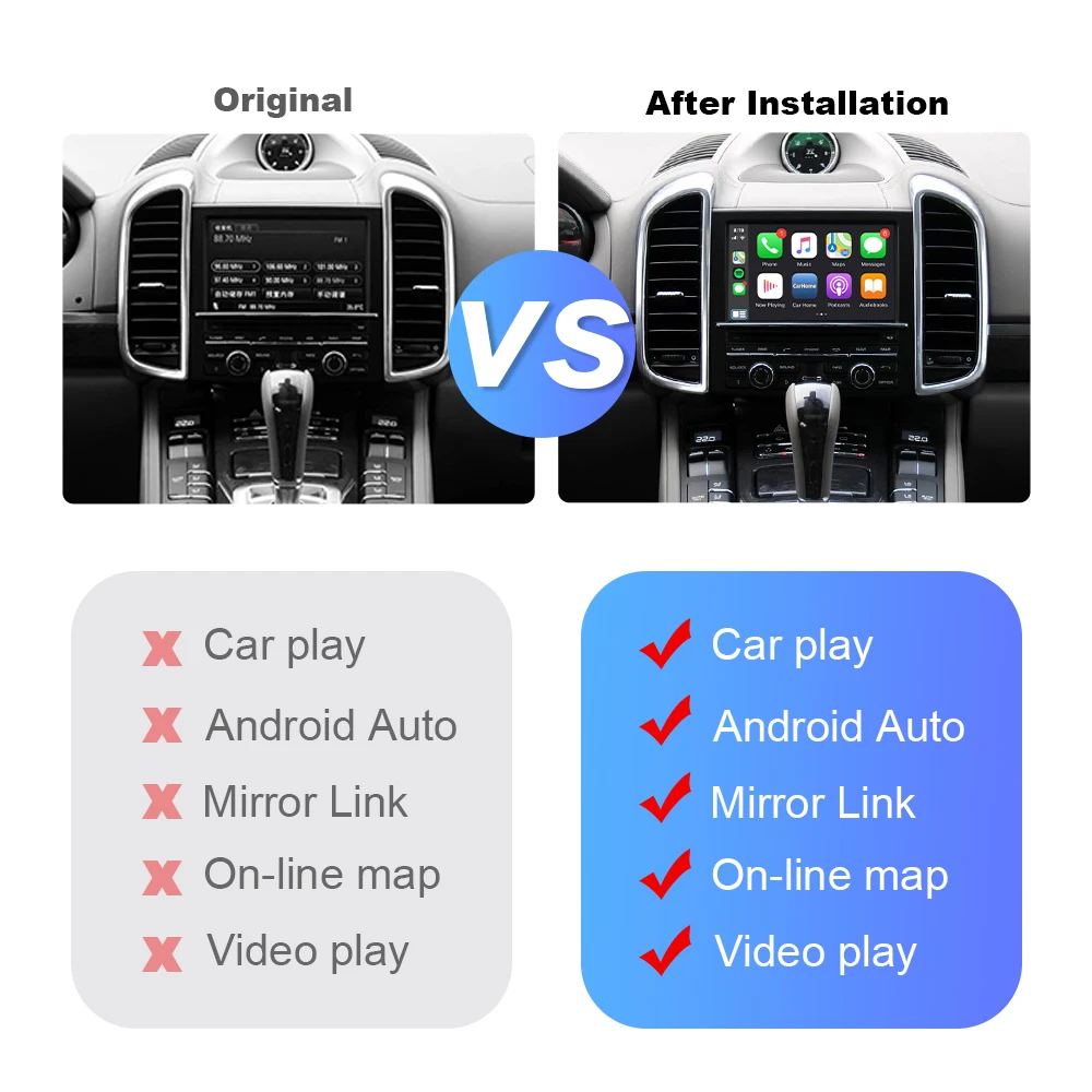 Isudar Carplay Module Voor Porsche/Panamera/Cayenne/Macan/Cayman/Boxster 911 718 Pcm 3.1 Android Auto Ai Box Multimedia