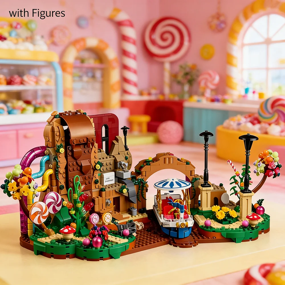 

NEW 21360 Chocolate Factory Creative Building Bricks Toys Educatioj Construction 2025Pcs For Kids Friends Toys Holiday Gifts