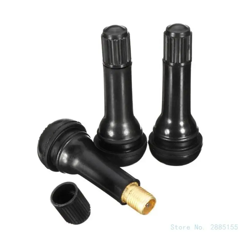 10Pcs TR413 Rubber Tire Valves Stem, Tubeless Valves Stems for 0.453 inch Holes on Standard Vehicle Tires