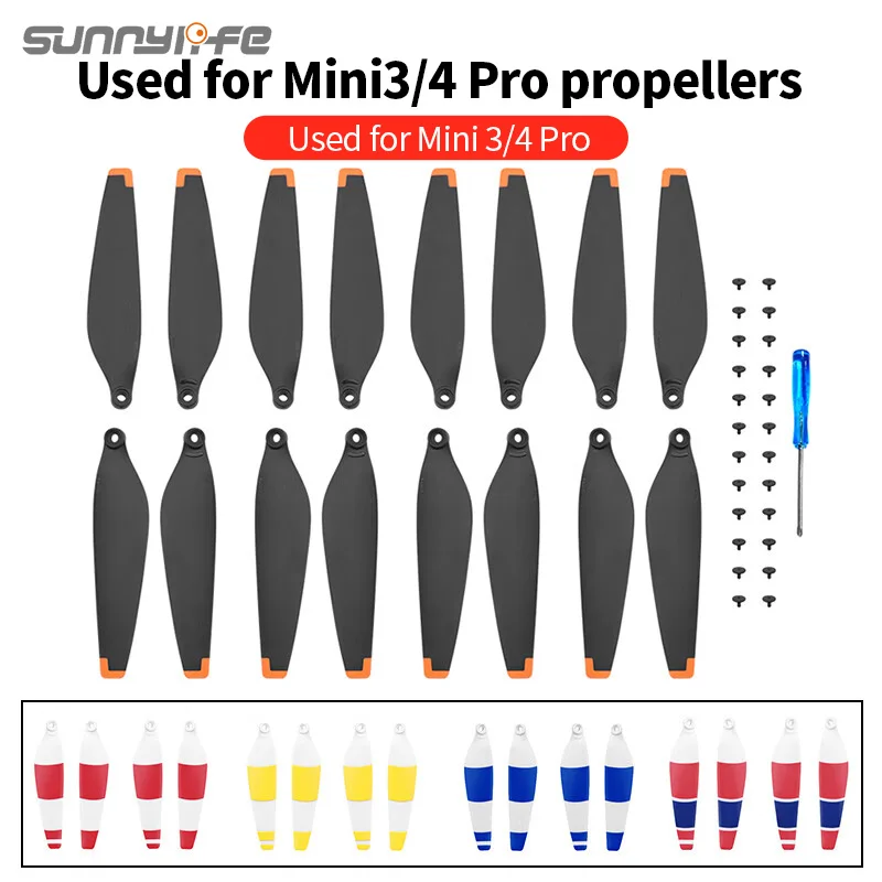Sunnylife 6030 Propeller For DJI Mini 3/4 Pro Double Sided Colorful Replacement Spare Parts Quick-Release Drone Accessories