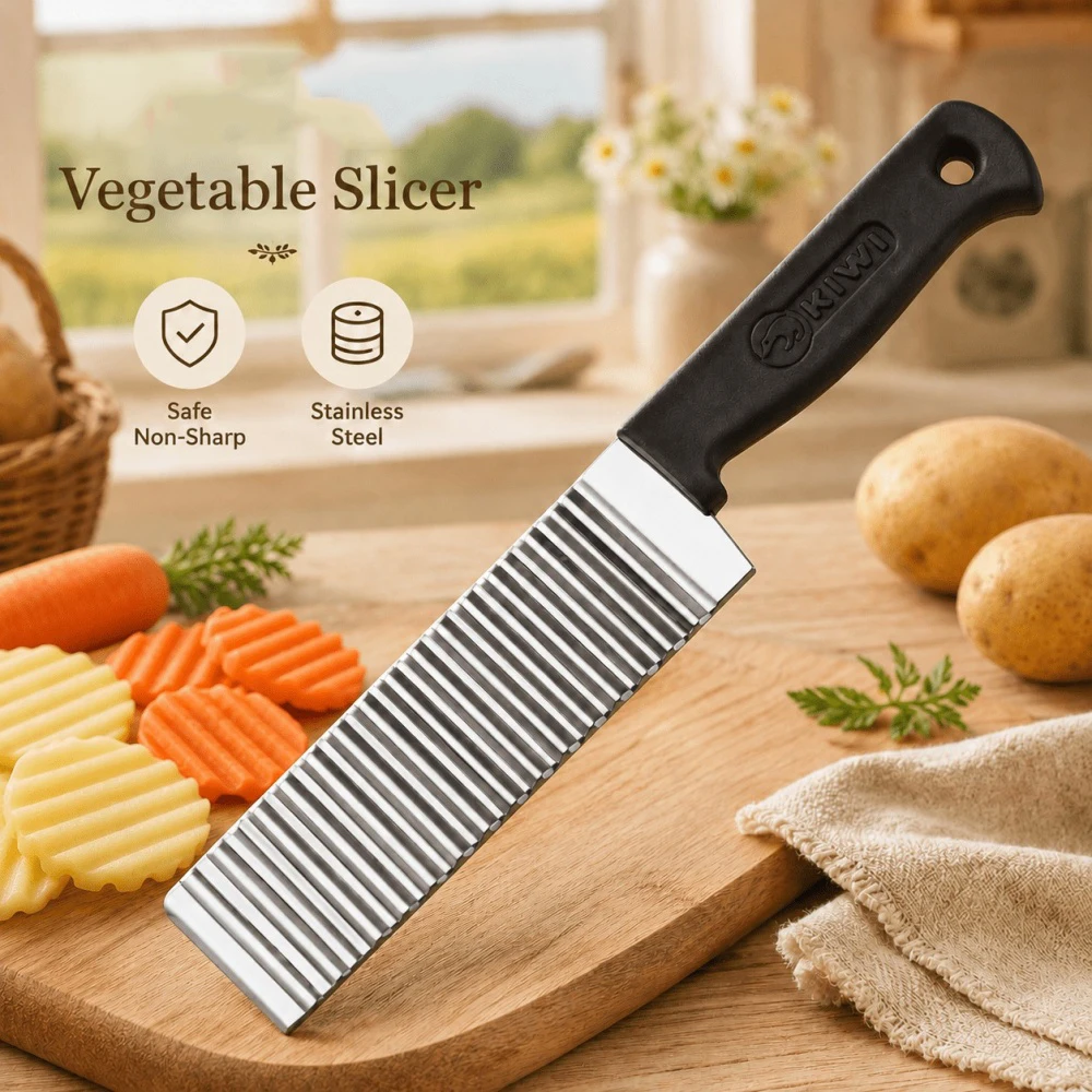 Kitchen Gadgets Vegetable Chopper - Affettatrice per Patatine in Acciaio Inossidabile,