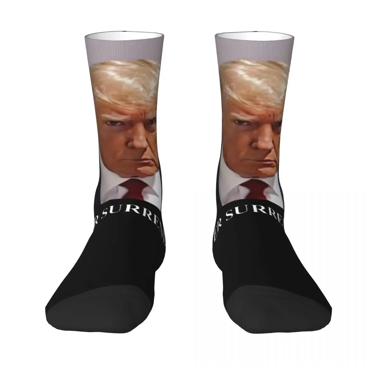 

Носки Donal Трампа никогда не сдавайтесь, мужские и женские модные носки в стиле Харадзюку, весна, лето, Осень, Зима, чулки средней длины, подарки