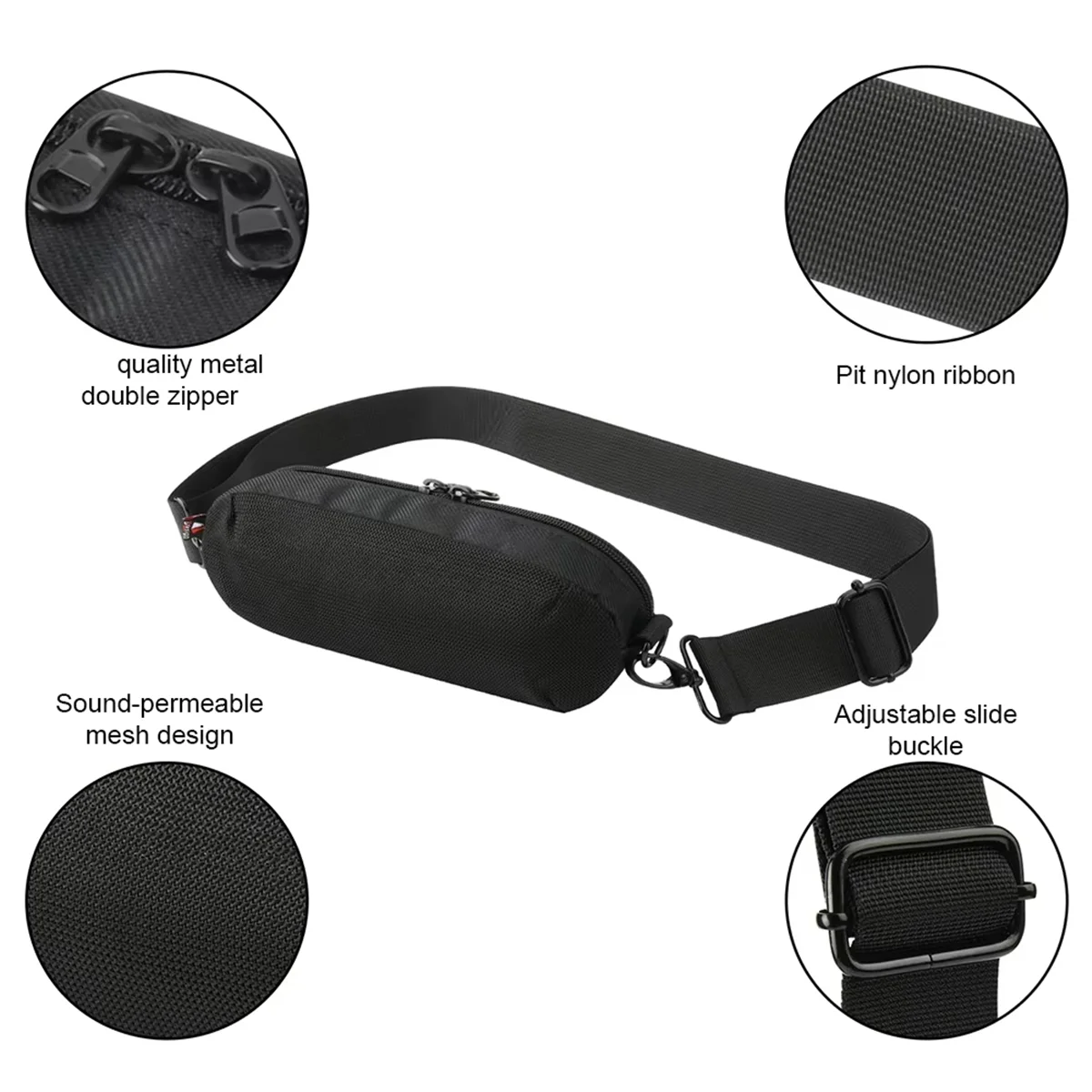 

COMEE Speaker Storage Shoulder Bag with Shoulder Strap Speaker Organizer Bag Travel Carry Pouch for Beats Pill 2024 BT Speaker