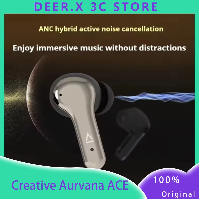 Креативные наушники Aurvana ACE SXFI TWS ANC, гибридные наушники Hi-Fi Bluetooth с шумоподавлением, беспроводные наушники с длительным сроком службы батареи