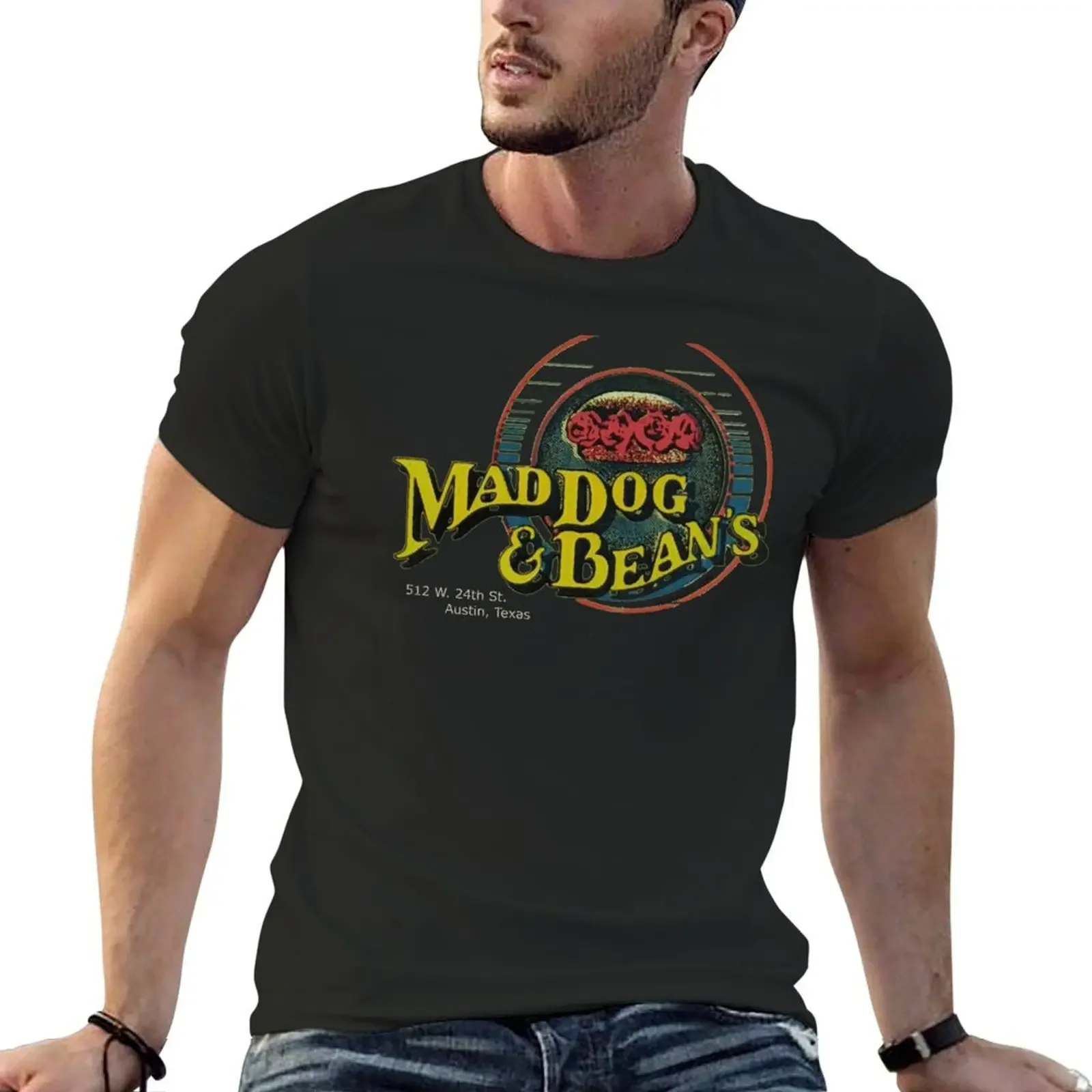 

Mad Dog & Beans - vintage Austin, Texas T-Shirt custom t shirt aesthetic clothes blanks t shirts for men graphic