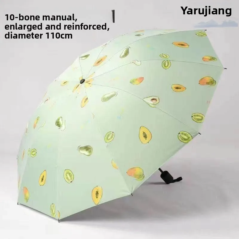 

Thickened Large Umbrella Unisex Sunshade UV Protection Foldable Double Size Extra Large Rain And Sun Protection Durable Black...