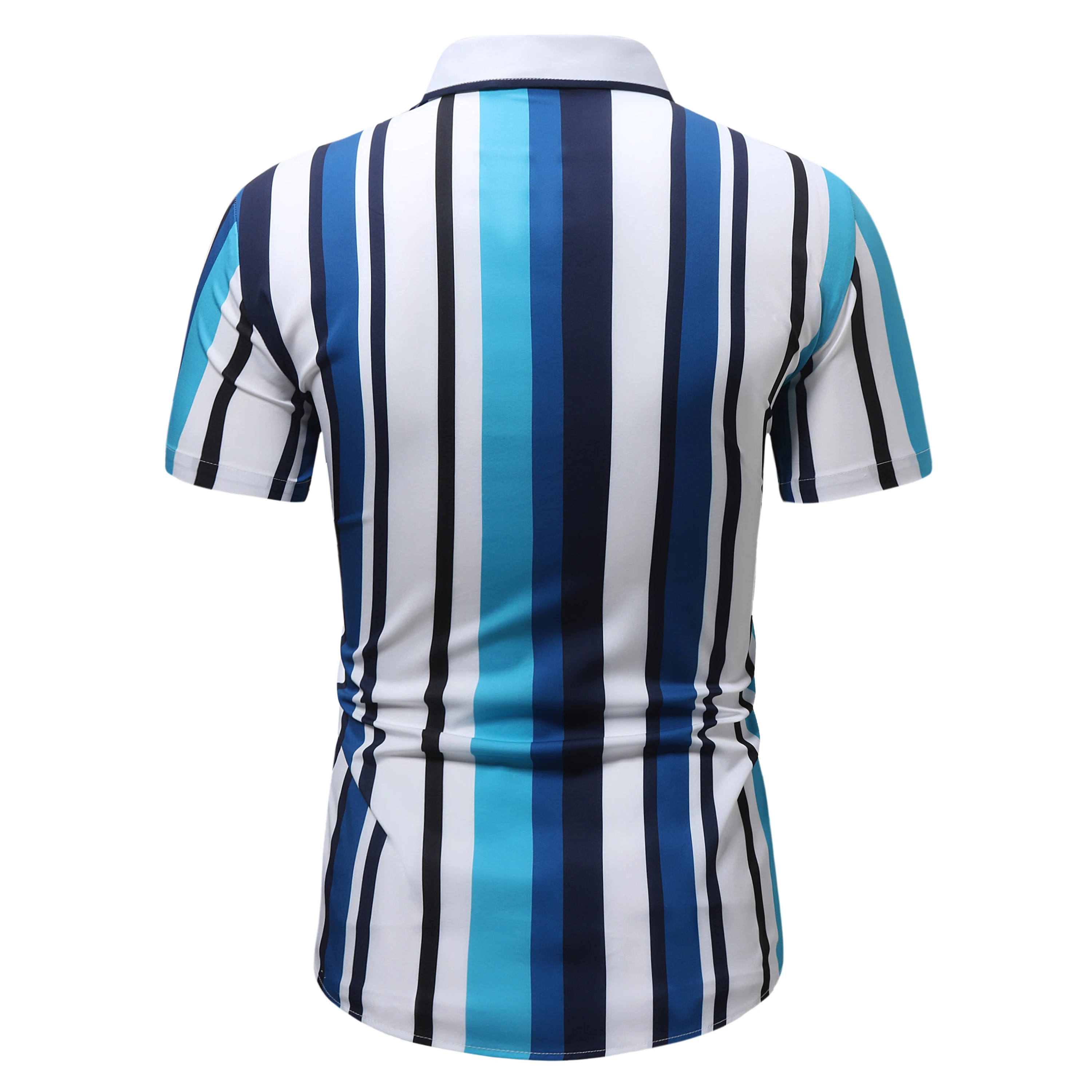 FGKKS 2023 Brand Striped Shirt For Men Slim Breathable Fashion Short Sleeve High Quality Design Casual Shirt Male