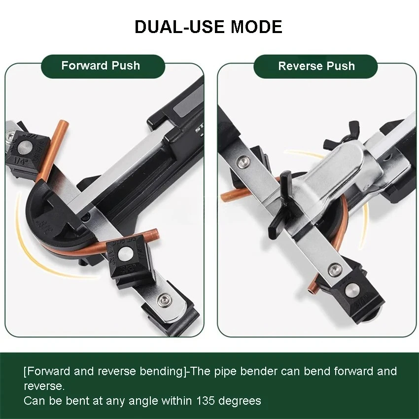 ST-R999 Manual Pipe Bender Copper and Aluminum Pipe Air Conditioning Tubing Bending Tool Set with 7 Dies 6-22mm 90 Degrees - view 4