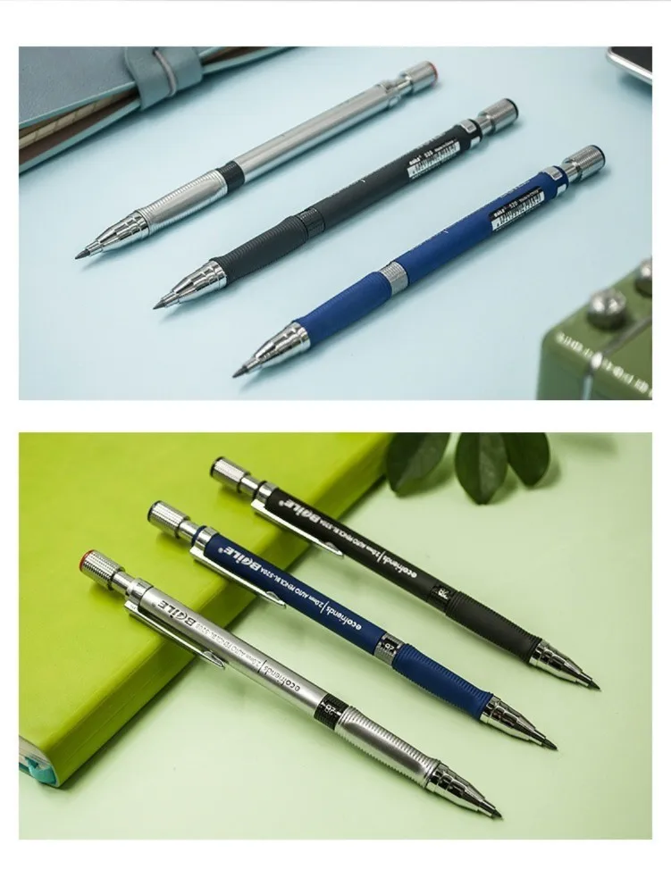 2 mm Druckbleistift-Set mit Farbe/Schwarz, Kunst, Zeichnung, Design, automatischer Bleistift, Schreiben, Studenten, Büro, Schule, Schreibwaren-Set – Detail 10