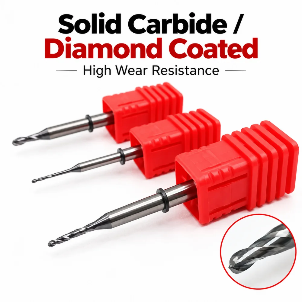 1PC VHF K4 K5 N4+ Dental Milling Burs D3 for Zirconia/Emax/Metal/PMMA Dental Materials DC Coating CAD CAM Cutter Grinding Burs