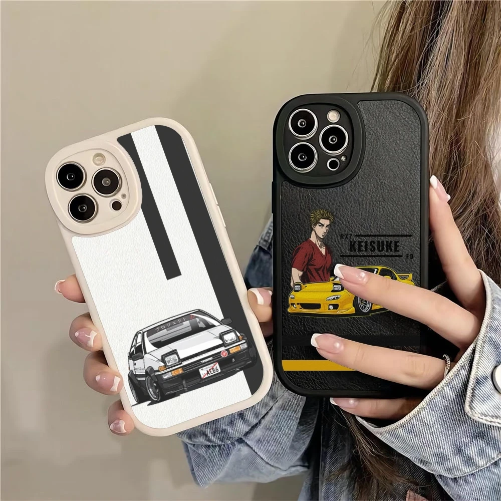 Anime Initial D Phone Case For iPhone 16 15 14 13 coach 11 12 Pro Max Mini X XR XS 8 Plus hot 2024 silicone shell cover