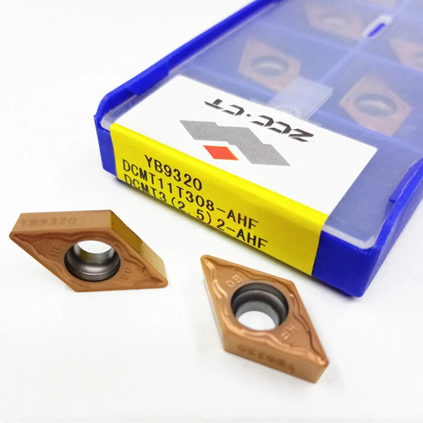 DCMT11T302-AHF YB9320/DCMT11T304-AHF YB9320/DCMT11T308-AHF YB9320 DCMT32.51 DCMT32.52 ZCC.CT CNC lama inserti in metallo duro 10 pz/scatola