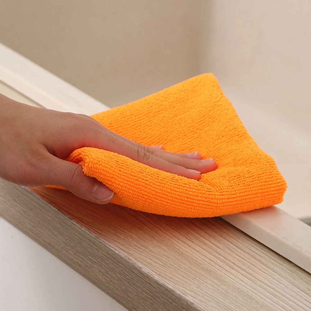 

Super Absorbent Microfiber Dish Cloth Kitchen Car Glass Bathroom Wiping Cloth Thick Reusable Towels 12Pcs