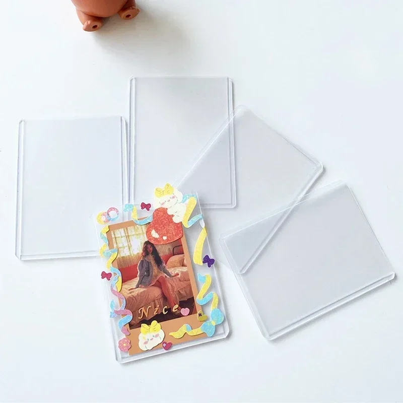 1-50Pcs 35PT Clear Toploaders Kpop idol Photocard Sleeve Anti-scratch PVC DIY Gaming Trading Card HD 3X4\