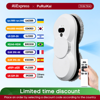 PuRuiKai Atomizing Ultra Thin Robot Vacuum Cleaner Window Cleaning Robot Window Cleaner Electric Glass Remote Control for Home